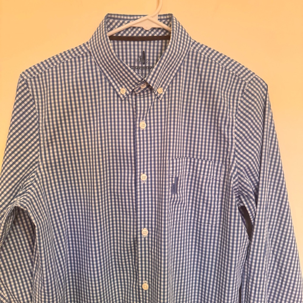 johnnie-O Royal and White Gingham Men's Shirt